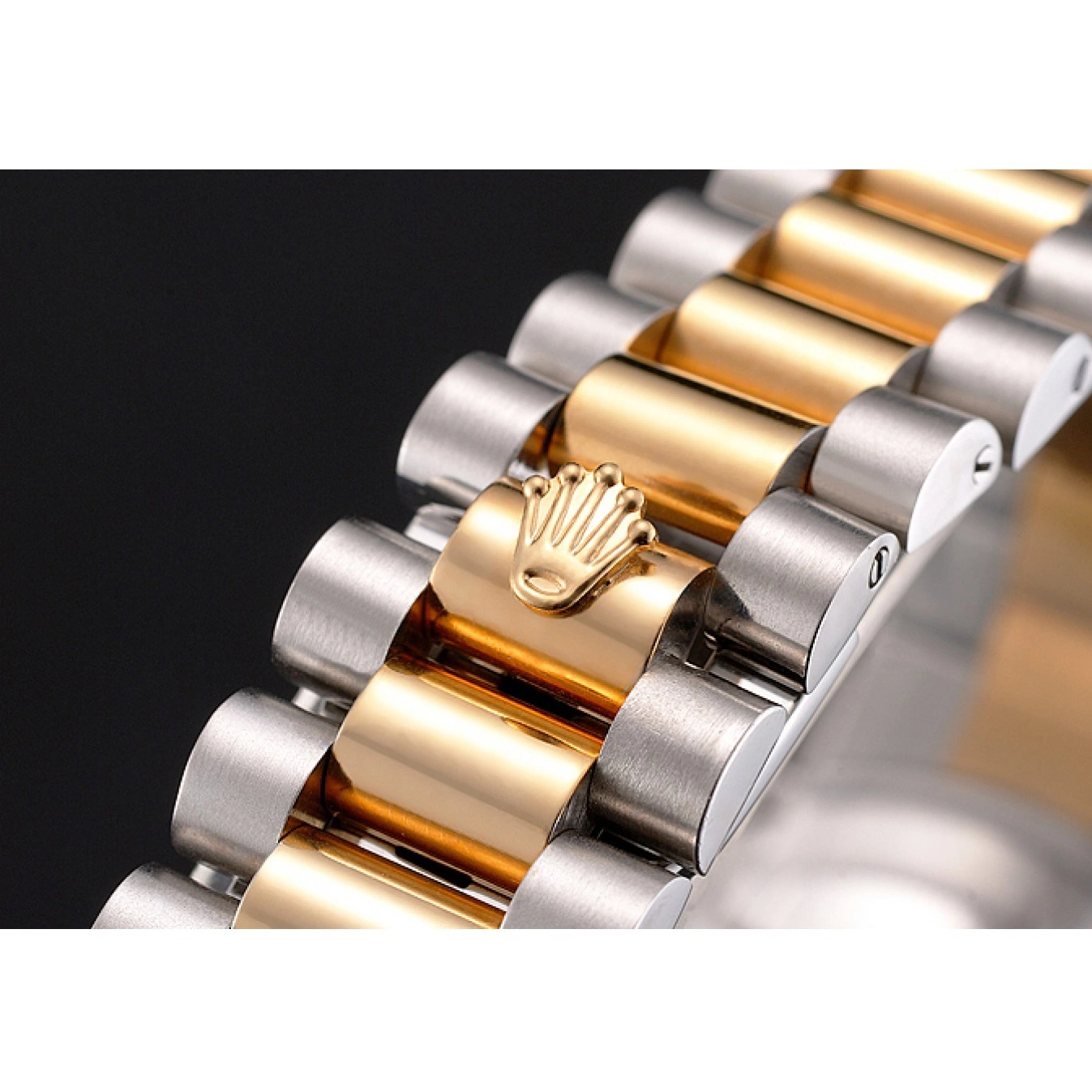 Aaa replica watch Stainless Rolex Bezel Case Tone Swiss Two White Dial Datejust Steel Gold Bracelet Gold 0722